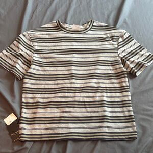 Striped Kids Shirt - Gray and Black